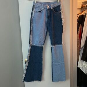 THE RAGGED PRIEST RAGGED JEANS PATCHWORK JEANS